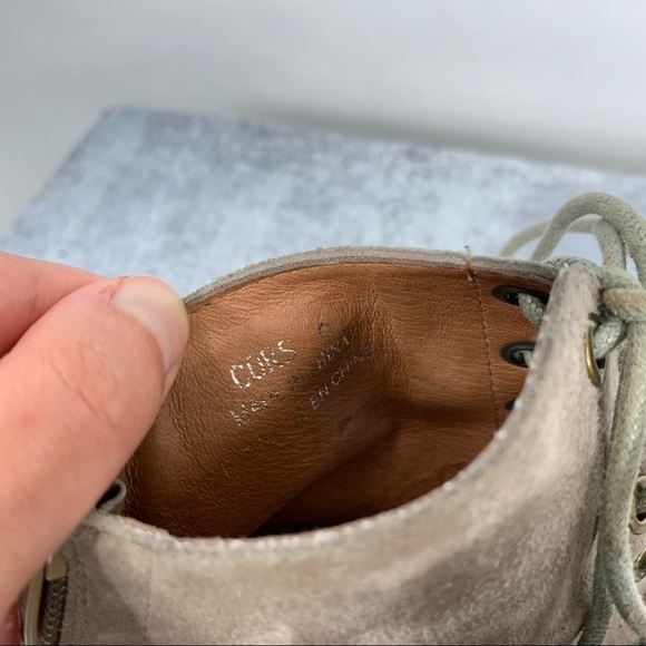 Jeffrey Campbell Taupe CORS Anthropologie Suede Leather PEEP TOE BOOTIES 6 - Picture 8 of 15